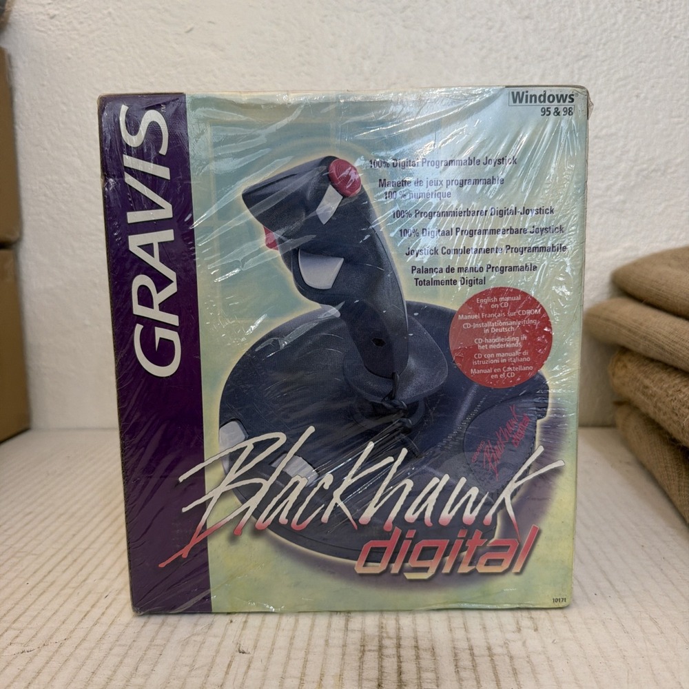 Vintage Gravis Blackhawk Digital PC Joystick Windows 95 98 Brand New In Box